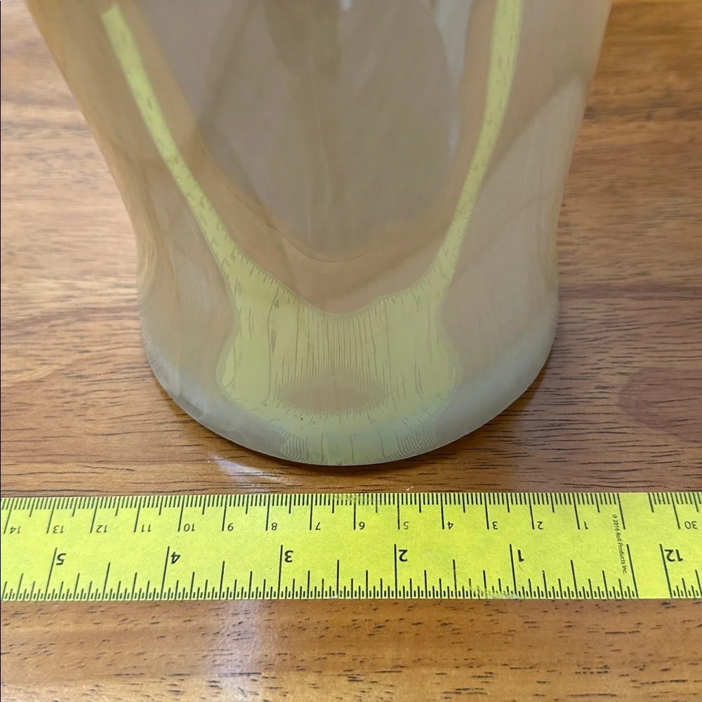 Murano Italy Swirl Glass Vase in Cream tones. Large 17” - Picture 6 of 13